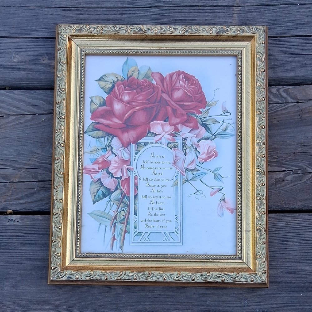 Gold Framed Floral Art Print